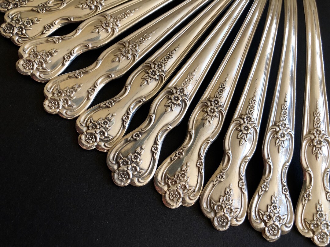 Vintage Silver Plated Flatware Set for 10. Magnolia / Inspiration