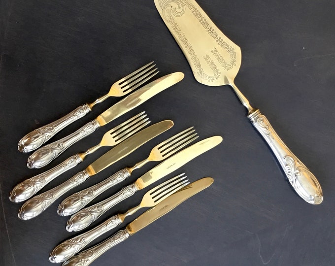 Vintage Dessert Flatware Set Etsy