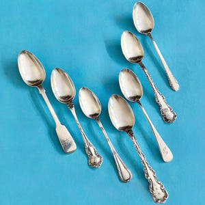 Sterling Silver / 800 Teaspoon Mixed Patterns | | Sold Individually