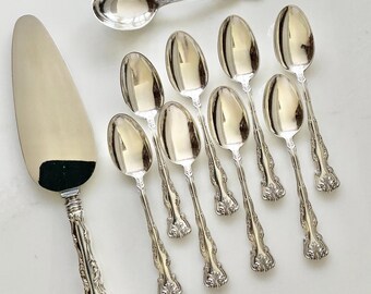 Birks Silver Plated Dessert Set, Chatillon Cotillion Pattern