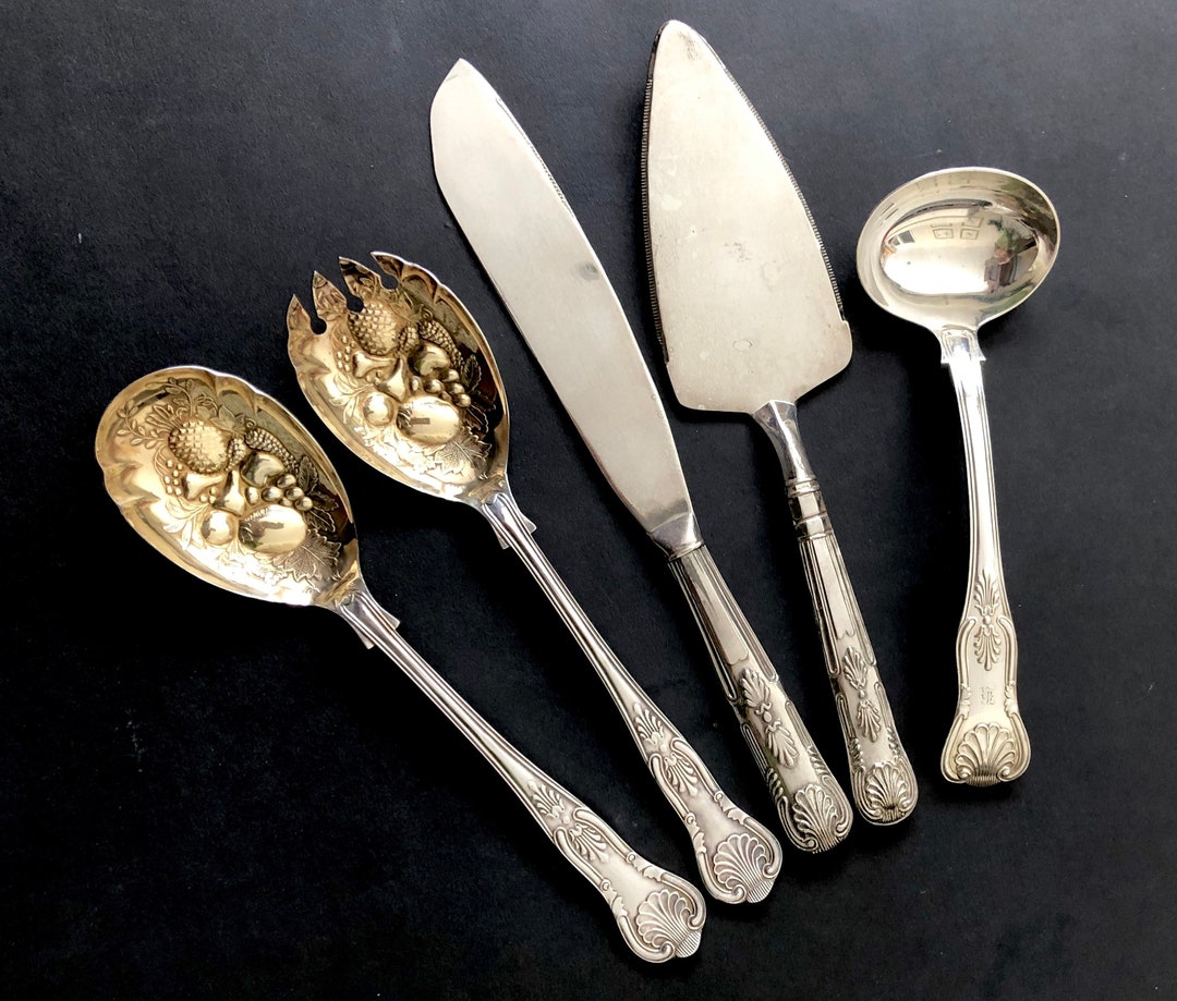 Vintage Silver Plated Utensils Set / Serving Spoons / Dinner Etsy Canada