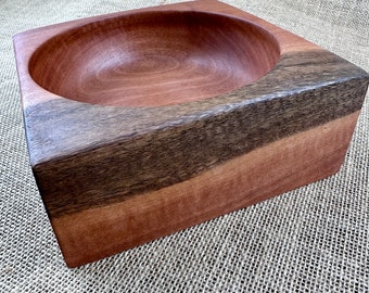 Square Australian mahogany decorative bowl