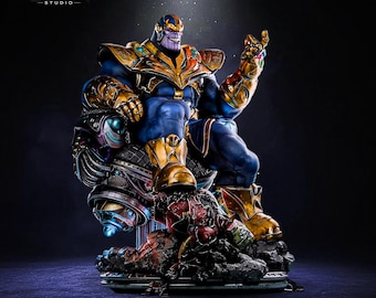 Thanos on Throne STL | Fanart Statue + Bust
