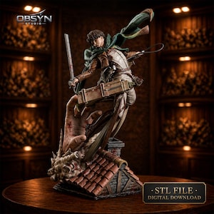 Humanity’s Strongest Soldier Inspired STL | Levi Ackerman Anime Titan Slayer 3D Print Model