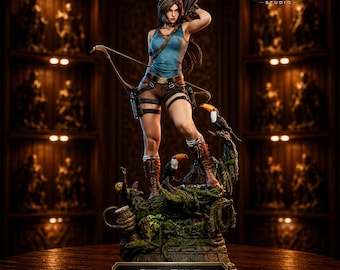 Adventure Explorer Woman STL File – Jungle Raider Statue – 3D Printable Action Figure Download