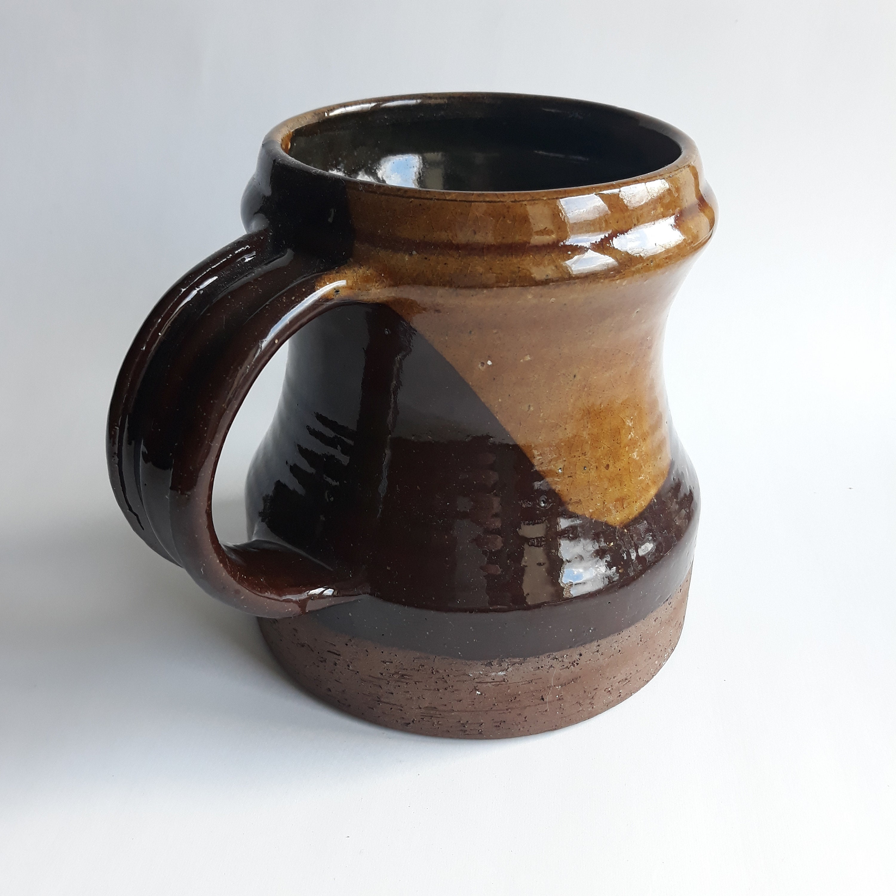 Nittsjo Sweden. Well-designed Vintage Ceramic Cup, Vase With
