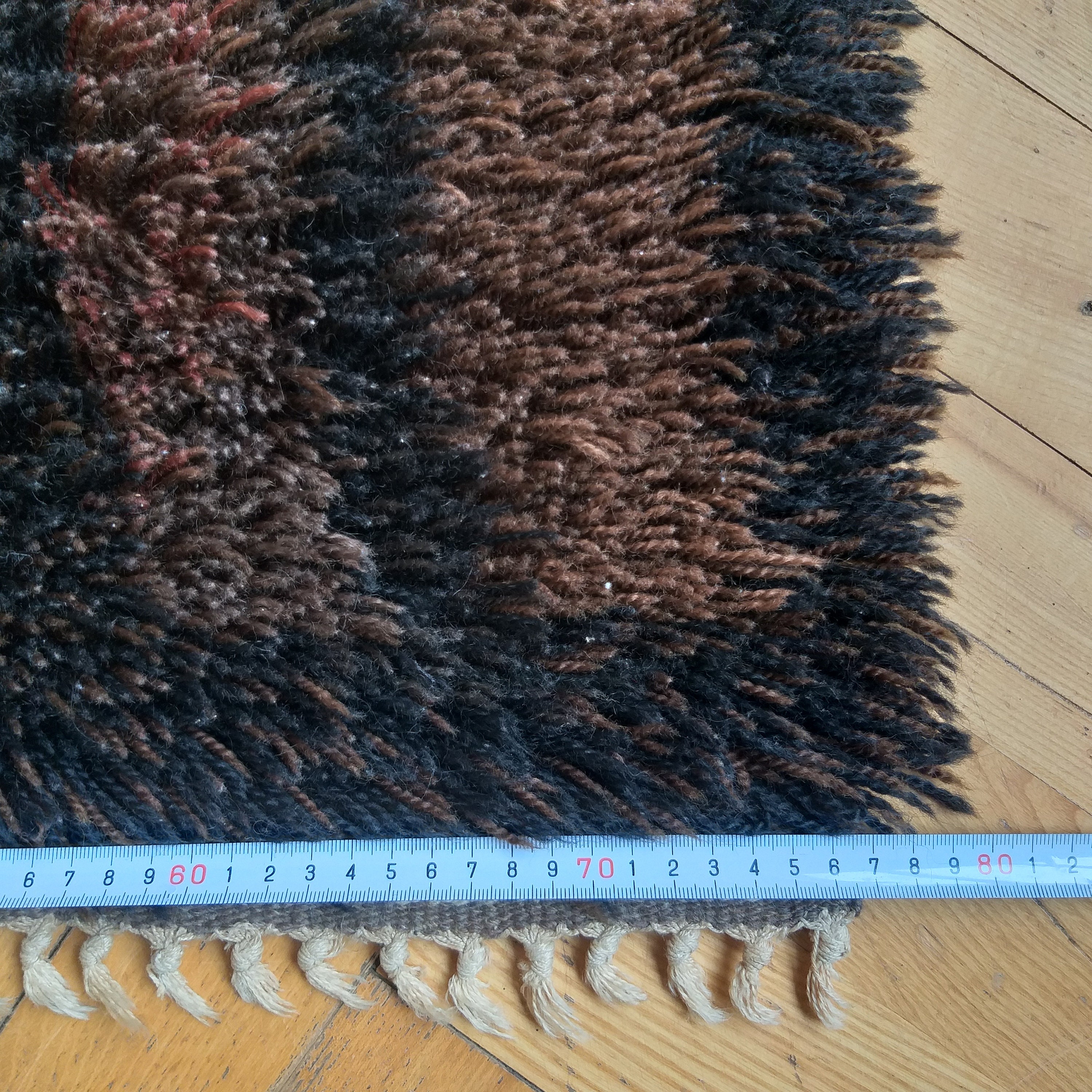Round Rya Rug Backing Made of Heavy Wool and Linen for Hand-knotting 67  Inches in Diameter From Rauma Norway 
