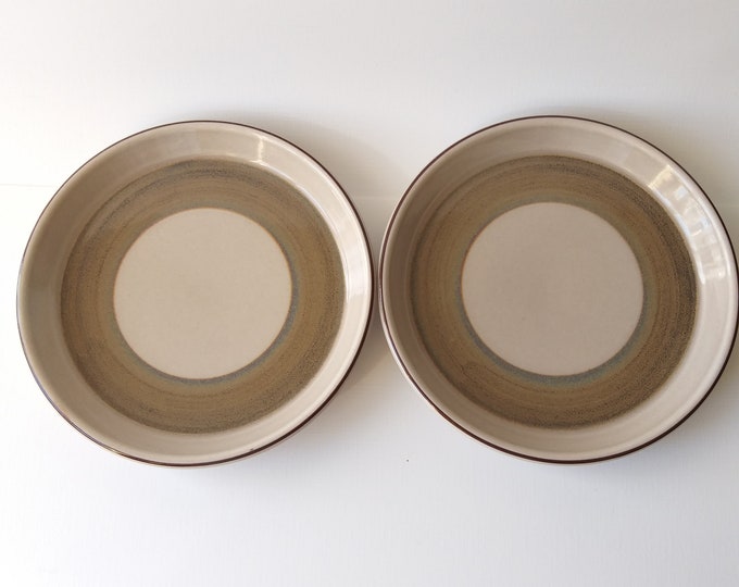 Bing & Grondahl Set of Two Cake Plates. Made in Denmark. Mid Century Modern 'Peru' Plates from 70s. Design By Harald Quistgaard. Copenhagen.