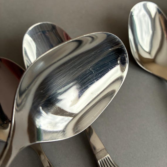 Norwegian Pewter Konge Tinn Flatware. Scandinavian Modern Style. 6