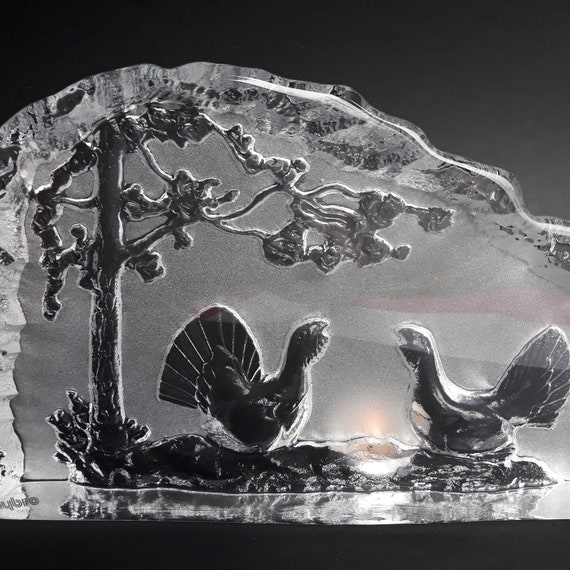 Vintage Nybro Sweden. Amazing Large Crystal Glass Piece