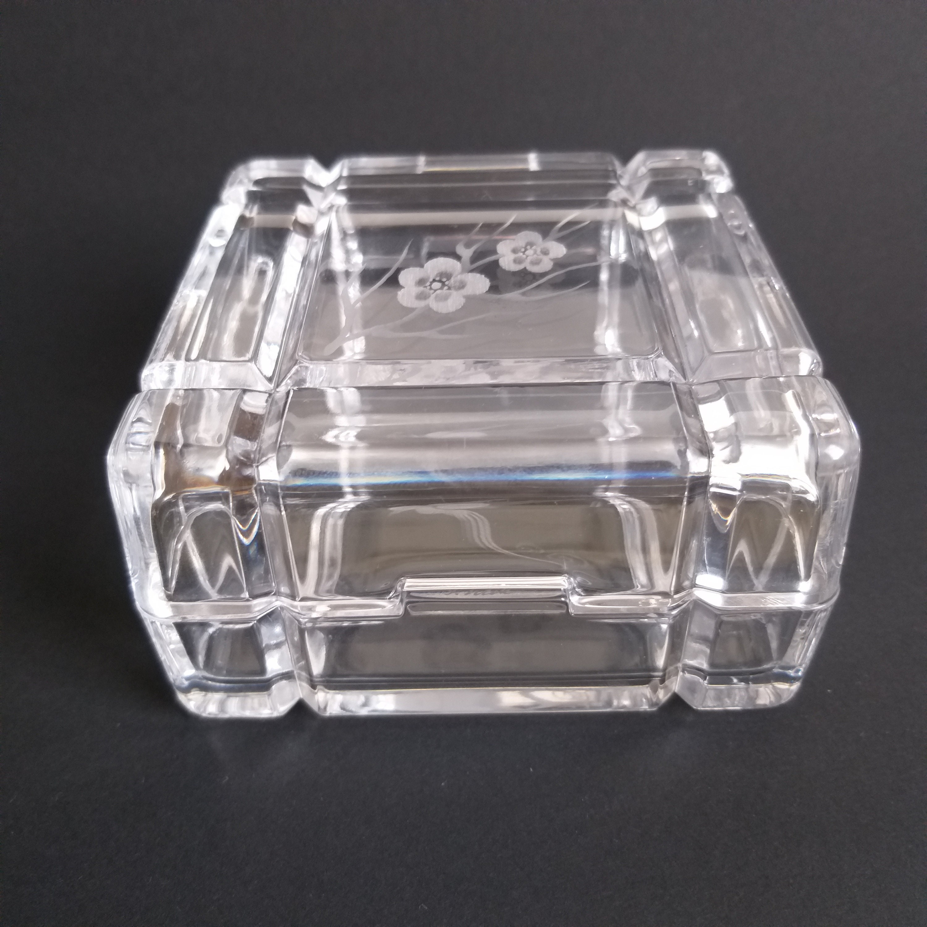 Jaffa Lead Crystal Jewelry or Trinket Box. Engraved on lids. Etsy