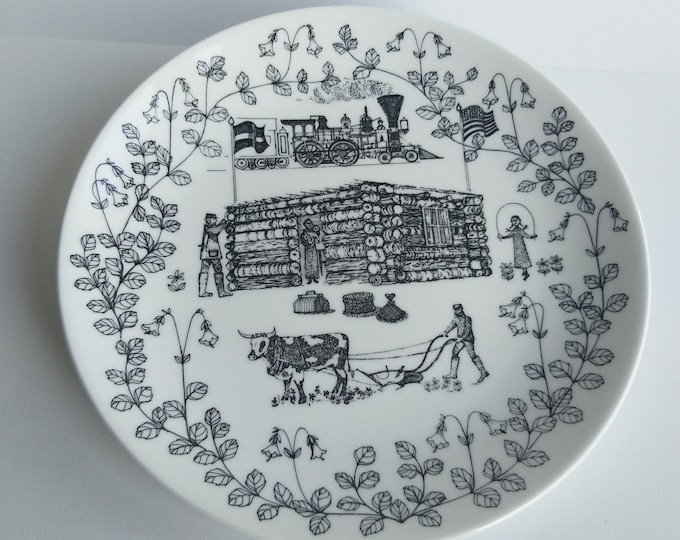 Gustavsberg Sweden. Collectable Plate Emigrant Plate No.2 "INVANDARNA". Design Sven Jonson. Limited Edition Limited Edition of 5000 Copies.