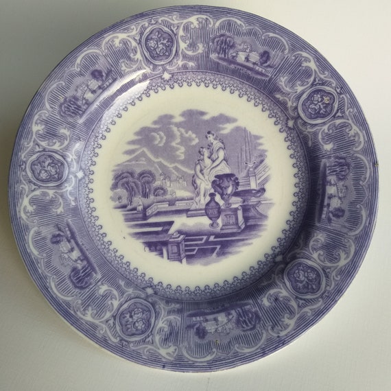 GUSTAVSBERG アンティークプレート Gustavsberg Sweden. Antique Soup Plate. Bone China. Rare Antique