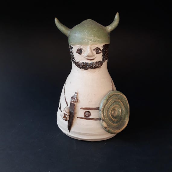 Vintage Ceramic Viking Figurine From Tjust Sweden Gallery. Hand