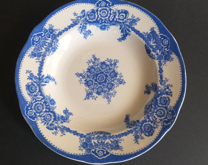 Antique Rorstrand Sweden Deep Porcelain Plate in Flora Pattern from early 1900s. Diameter 23 cm (9"). Collectable. Marked. Swedish Porcelain