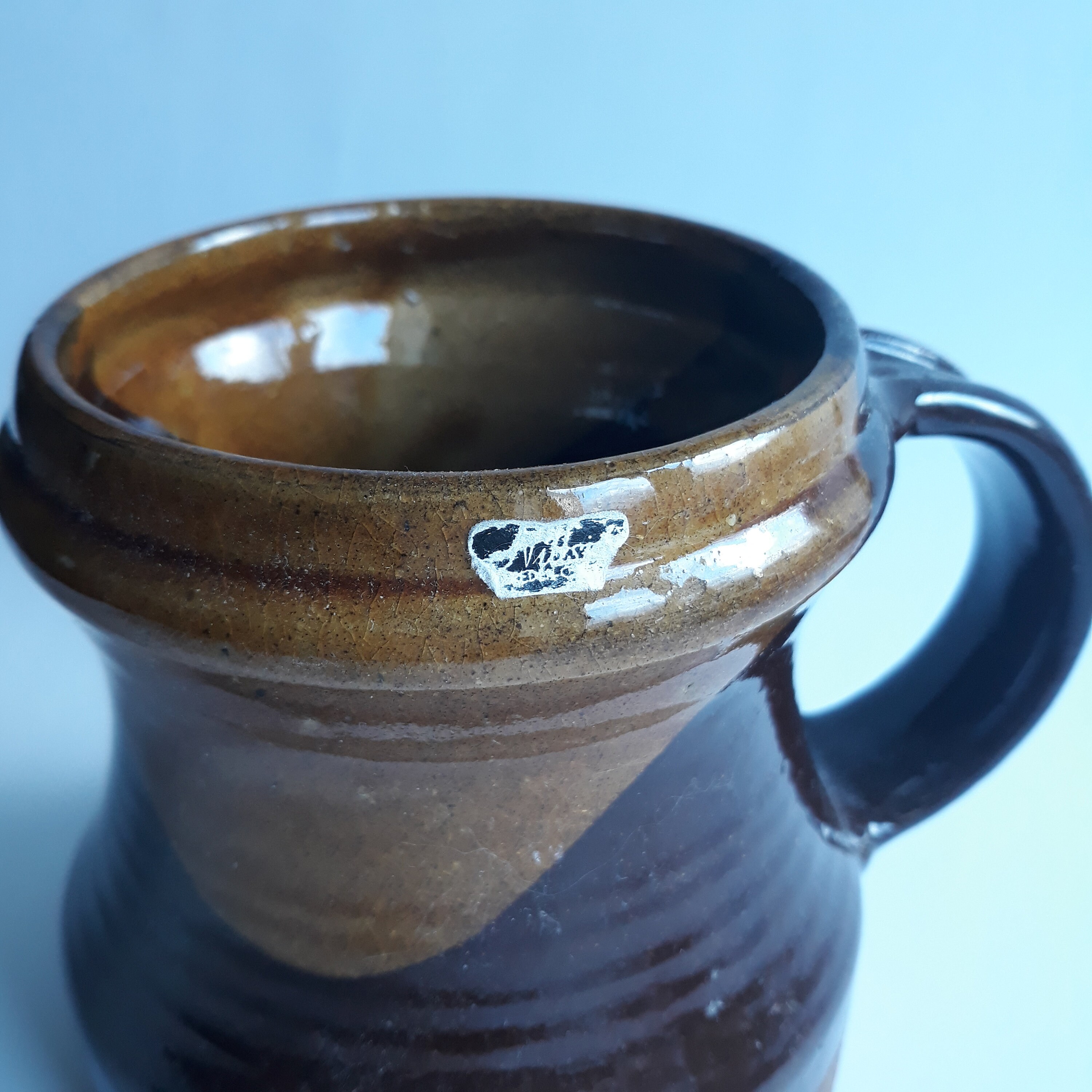 Nittsjo Sweden. Well-designed Vintage Ceramic Cup, Vase With