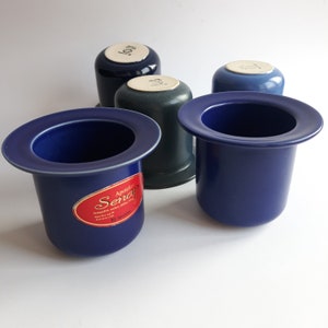 Set of 5 Vintage Höganäs Keramik Stoneware Apoteket Jars in Blue Tones. Stengods Sweden Pharmacy Jars. Swedish Pottery Scandinavian Design.