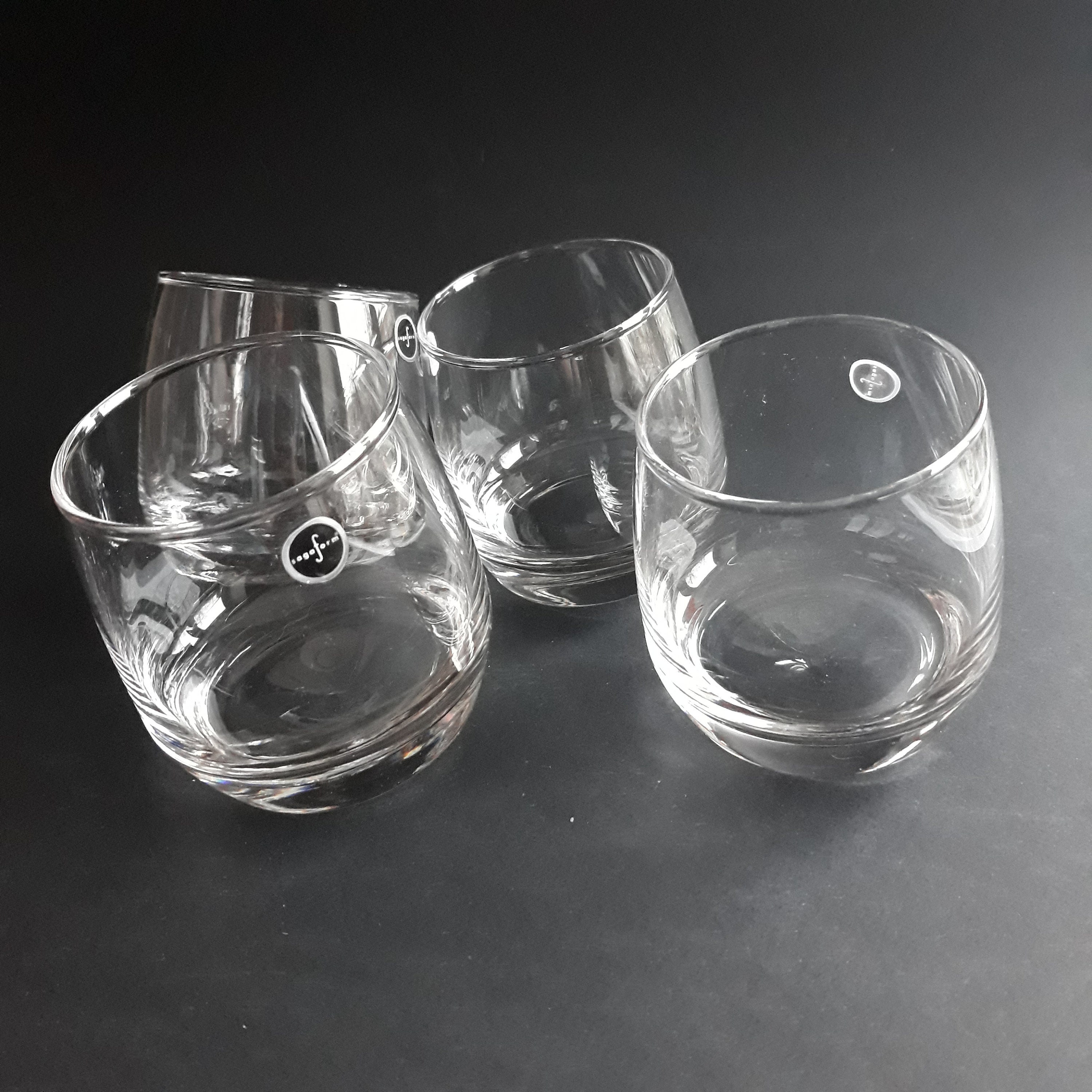 elk abortus Pijnboom Set of 4 Sagaform Sweden Rocking Whiskey Tumbler Glasses. - Etsy