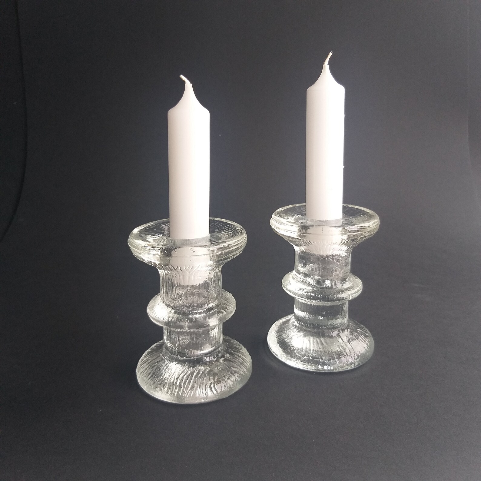 Ingrid Glashütte. West Germany. Pair of Vintage Glass Candle Etsy