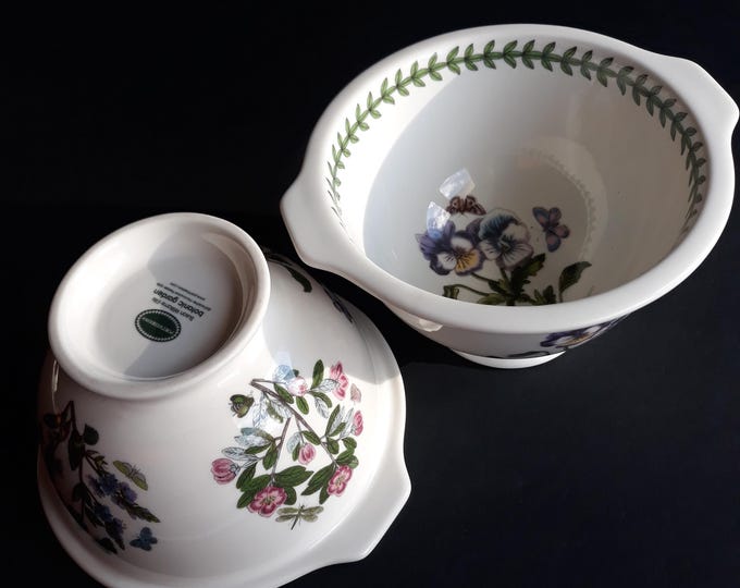 One Vintage Portmeirion England Botanic Garden Bowl. Pansy Pattern. Floral Design by Susan Williams Ellis.
