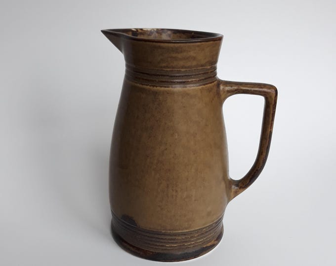 Vintage Lilien Porzellan Austria Brown Pitcher. Perfect Form. Brown Earthy Tones. Original Label. Kitchen Decor. Can serve many Purposes.
