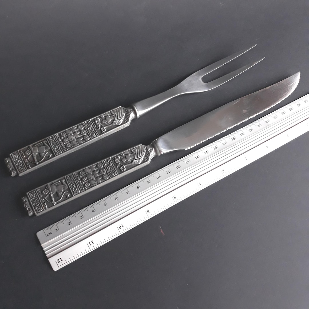 kongetinn ノルウェー製 Norwegian Pewter Konge Tinn Flatware. Scandinavian MCM Style. Meat
