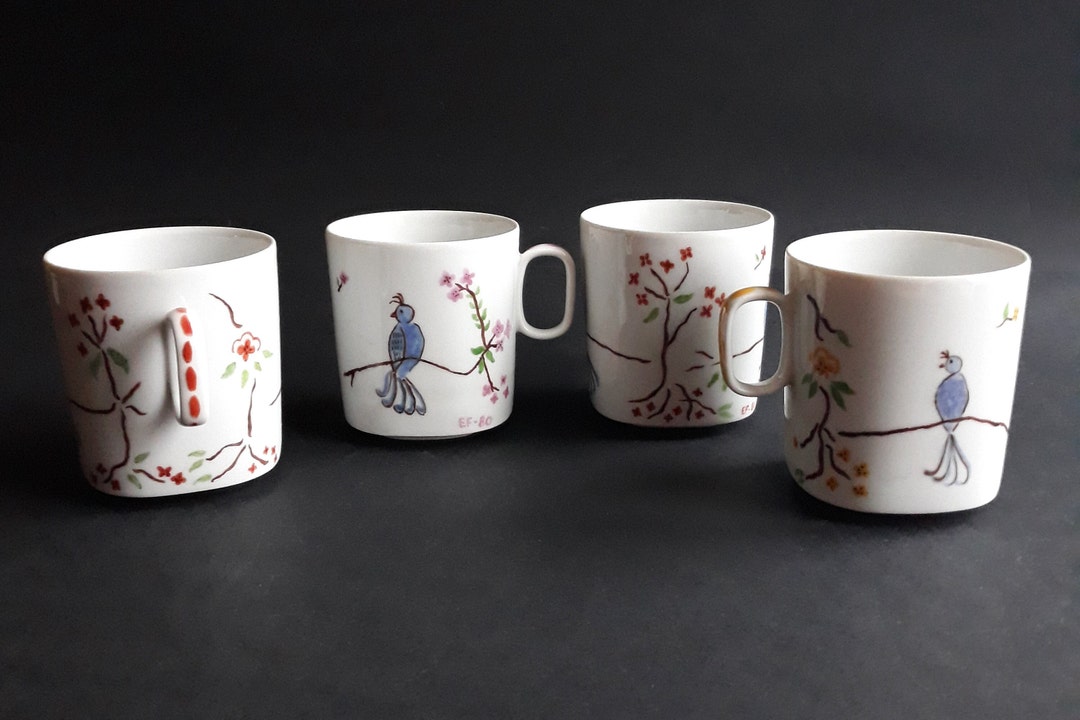 【中古】SUISSE LANGENTHAL 白磁大皿31cm 4枚 まとめ売り Set of 4 Suisse Langenthal Cups Switzerland. Four Quality Hand
