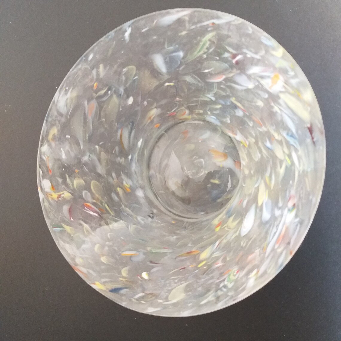 Vintage Hand Blown Glass Bowl. Ethereally Subtle Colour Combination