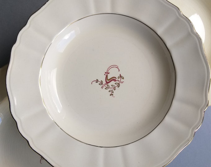 Rorstrand Grace Sweden. “Gazelle” Series from 30s. Antique Swedish Porcelain Art Deco Plates. Great Addition to your Collection. Rare Find.