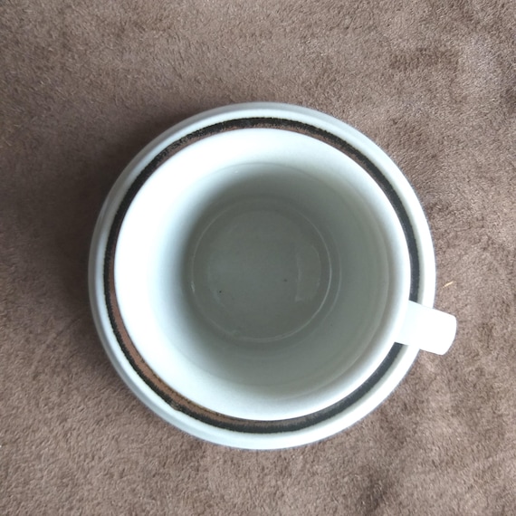Arabia Wartsila Finland. Espresso Coffee Cup and Saucer in Natural