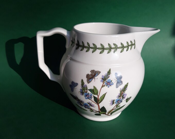 Vintage Portmeirion England Botanic Garden Pitcher. Oven to Table. Pansy Pattern. Floral Design by Susan Williams Ellis.