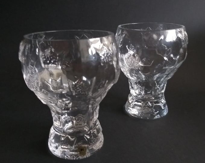 Swedish king cup. Reijmare Kungapokal. Crystal glass from Sweden. Designed by Paul Keldev. Decorated with embossed crowns. Ideal for beer.