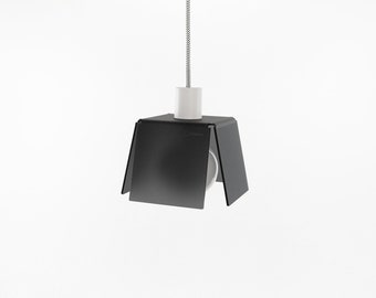 Cube Suspension, Ceiling Lamp, laser cut and hand folded, Black Color