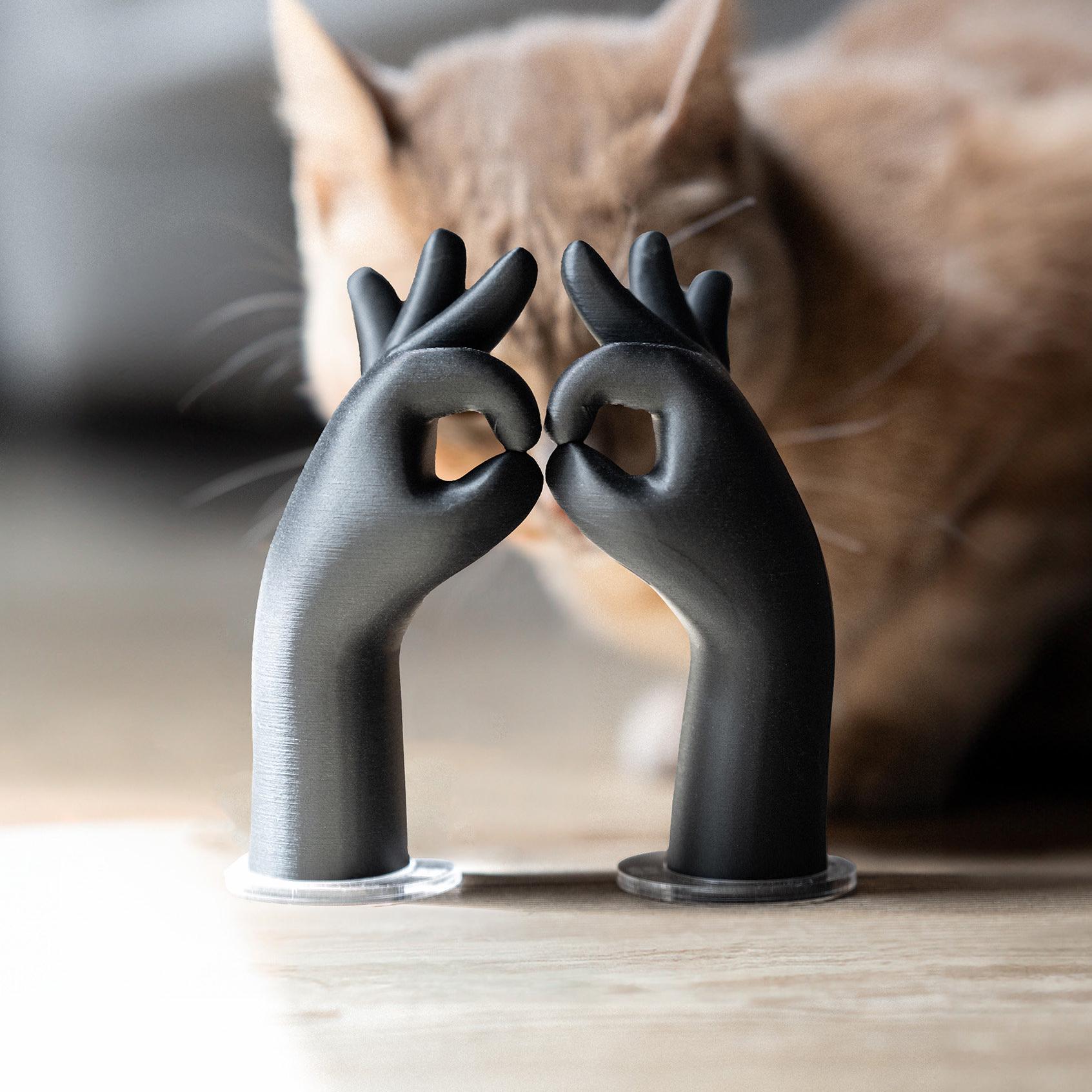 Óculos – Mãos Felizes, Brinquedo Artístico, Estátuas, Ornamentos, Impressão 3D, Gestos, Mãos