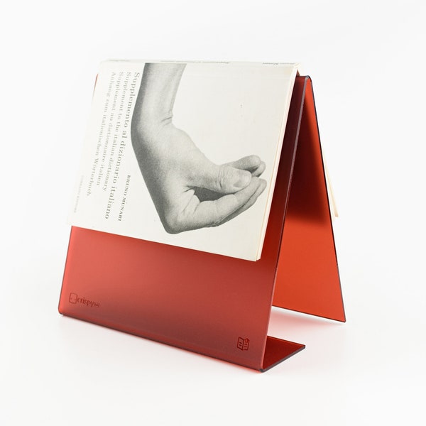 Book Stand, Bookmark Support, Book Rest, Accessories for Books, Reading, Furniture, Brick Red