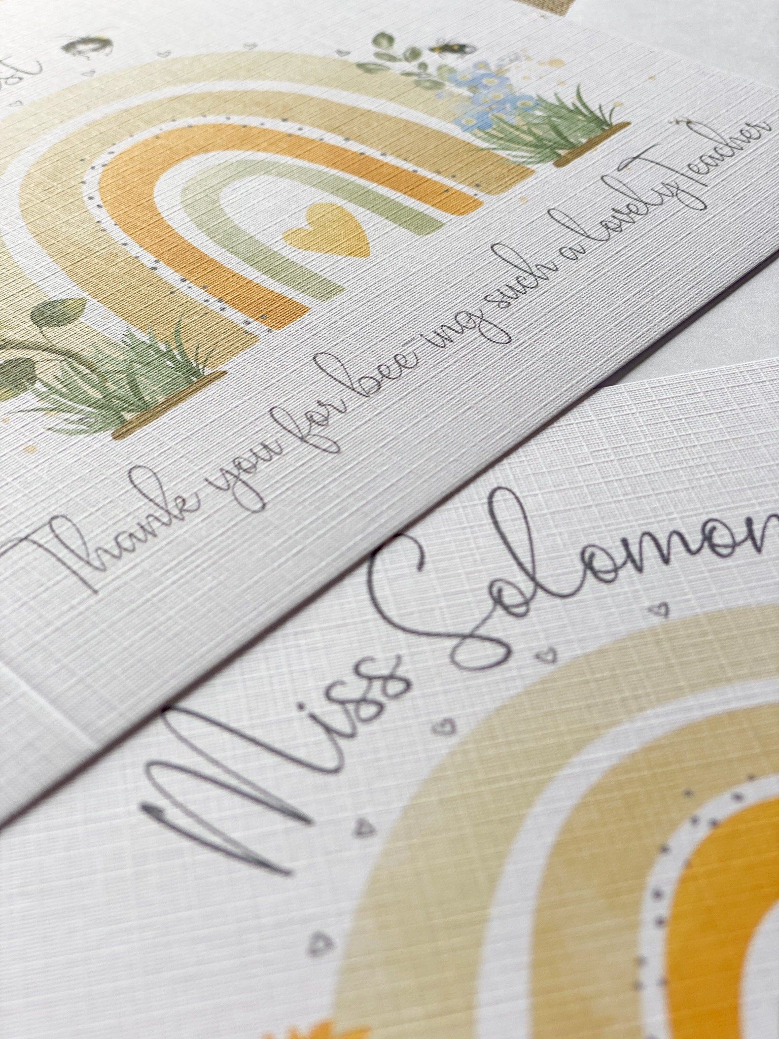 Personalised Teacher Thank You Card End of Term Thank You - Etsy UK
