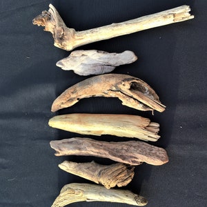 7 Pieces of Driftwood 6&quot; - 10&quot;; Driftwood Bundle; Bulk Driftwood; Driftwood Craft; Nautical Project; Bundle #106