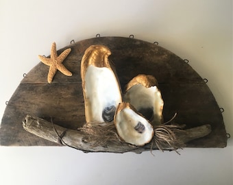 Oyster Shell Nativity; Religious; Home Décor; Oyster Shell Décor; Gift; Coastal; Farmhouse; Beach; Christmas; Xmas; Jesus; God; Rustic;