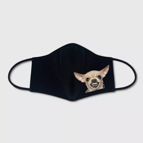 Meanie Dog Meme Face Mask Adult Size Breathable W Filter Etsy