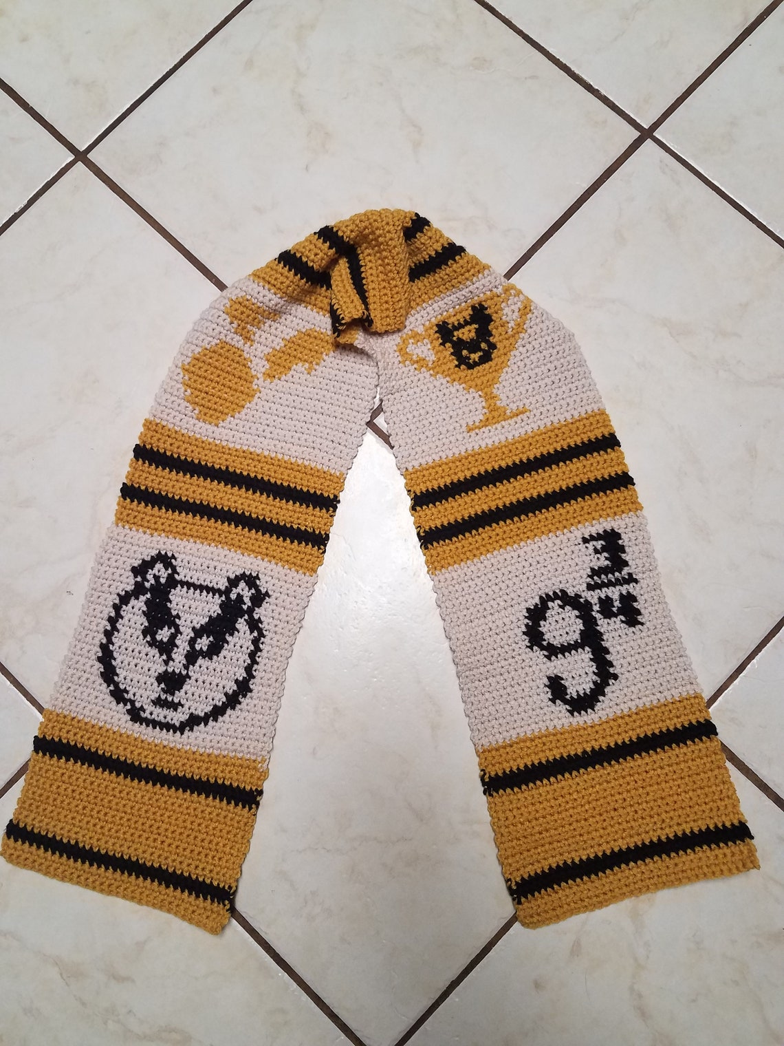 Hufflepuff Inspired Scarf Pattern Etsy UK