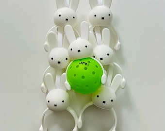 Pickleball Holder Keyring Bunny