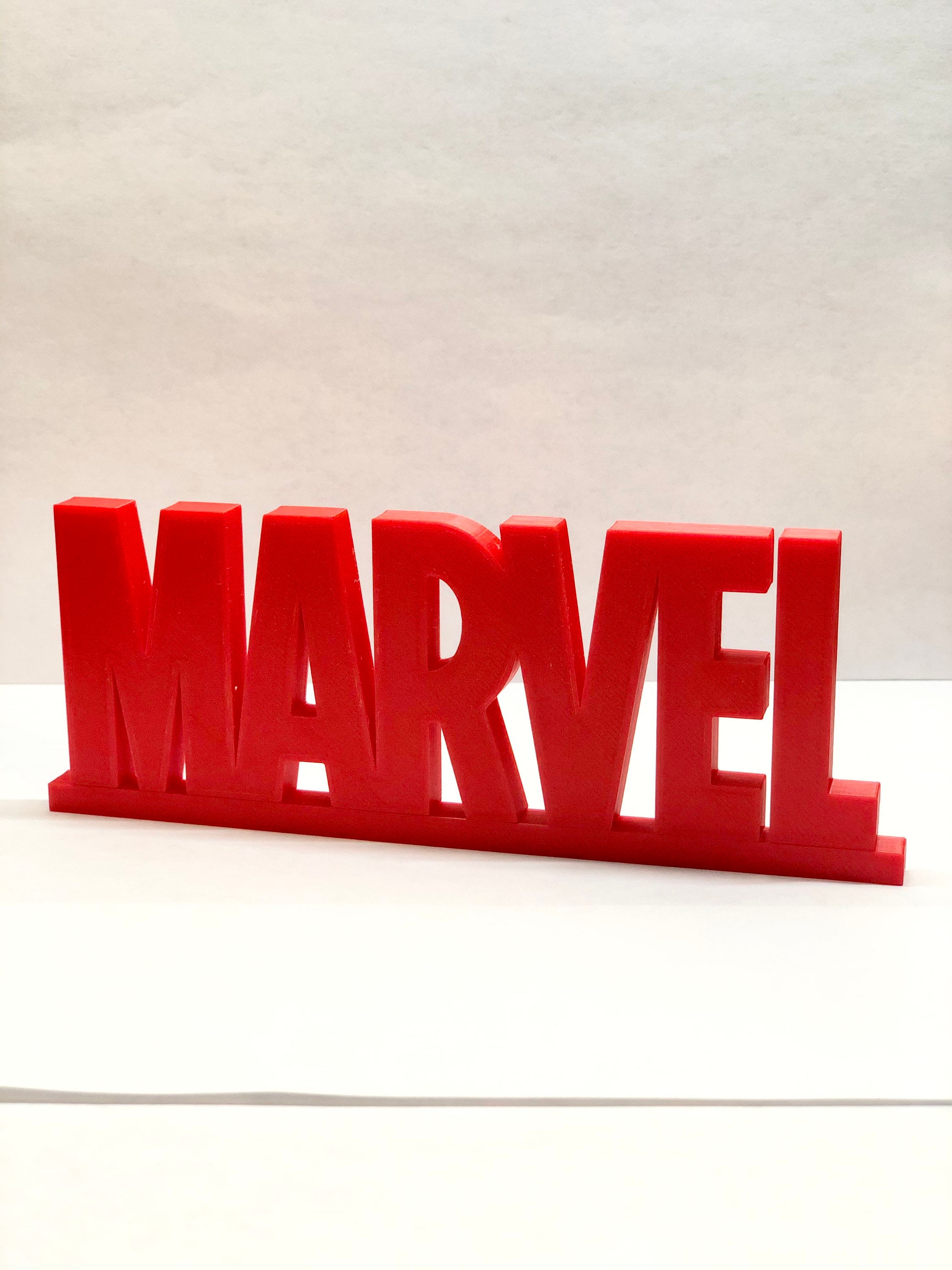 Marvel Sign With Base/marvel Logo Etsy UK