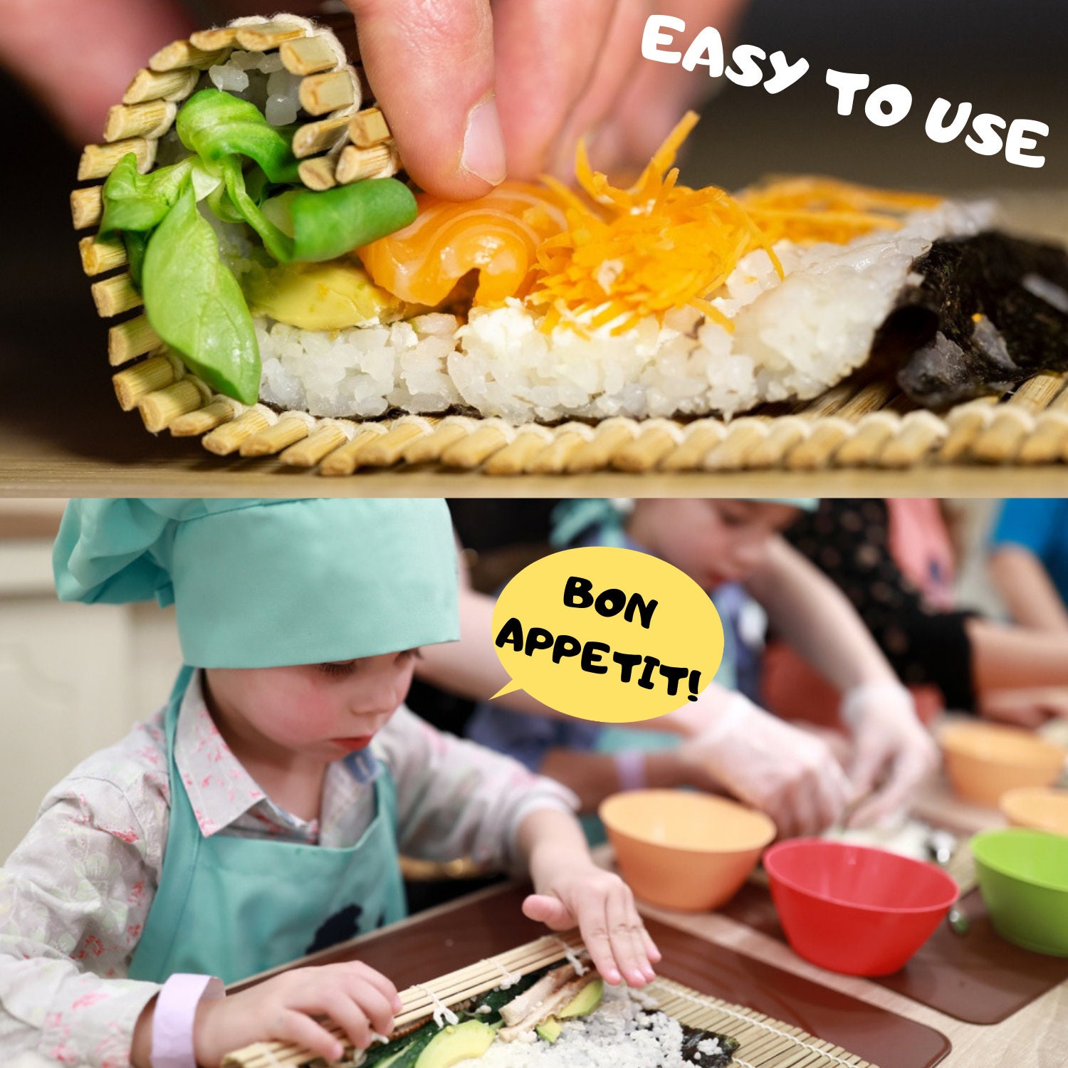 Sushi Making Kit 11 Pcs Bamboo Sushi Rolling Mat and Serving Set Make Your  Own Sushi at Home With Ebook 