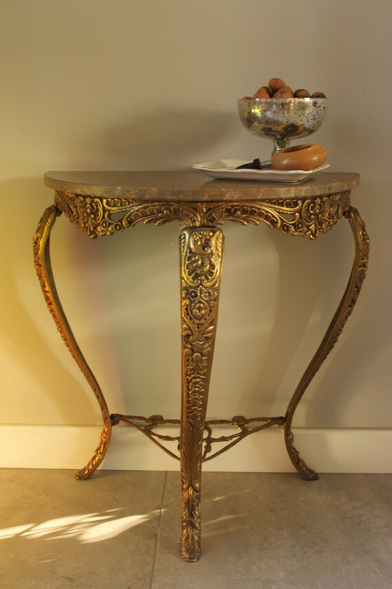Marble half sale moon table