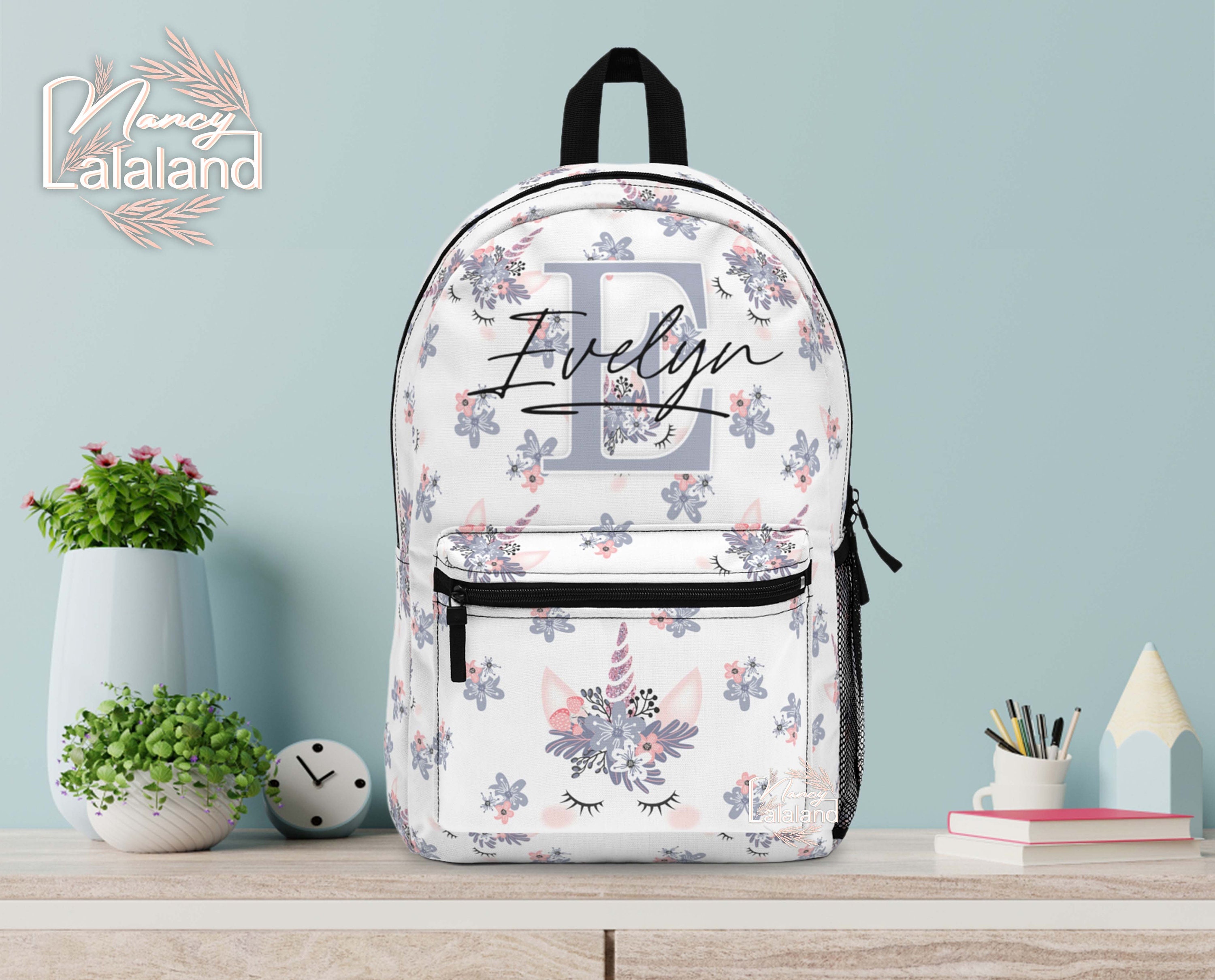 Unicorn BackPack Personalized Made in USA Backpack Unicorn Etsy