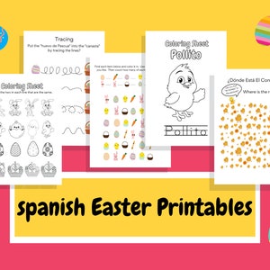 Spanish Worksheets and Coloring Pages - Easter