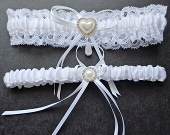 NC 2 pezzi da sposa in pizzo giarrettiera set sexy gamba elasticizzata giarrettiera fiore pizzo giarrettiere elastico gamba da sposa giarrettiera