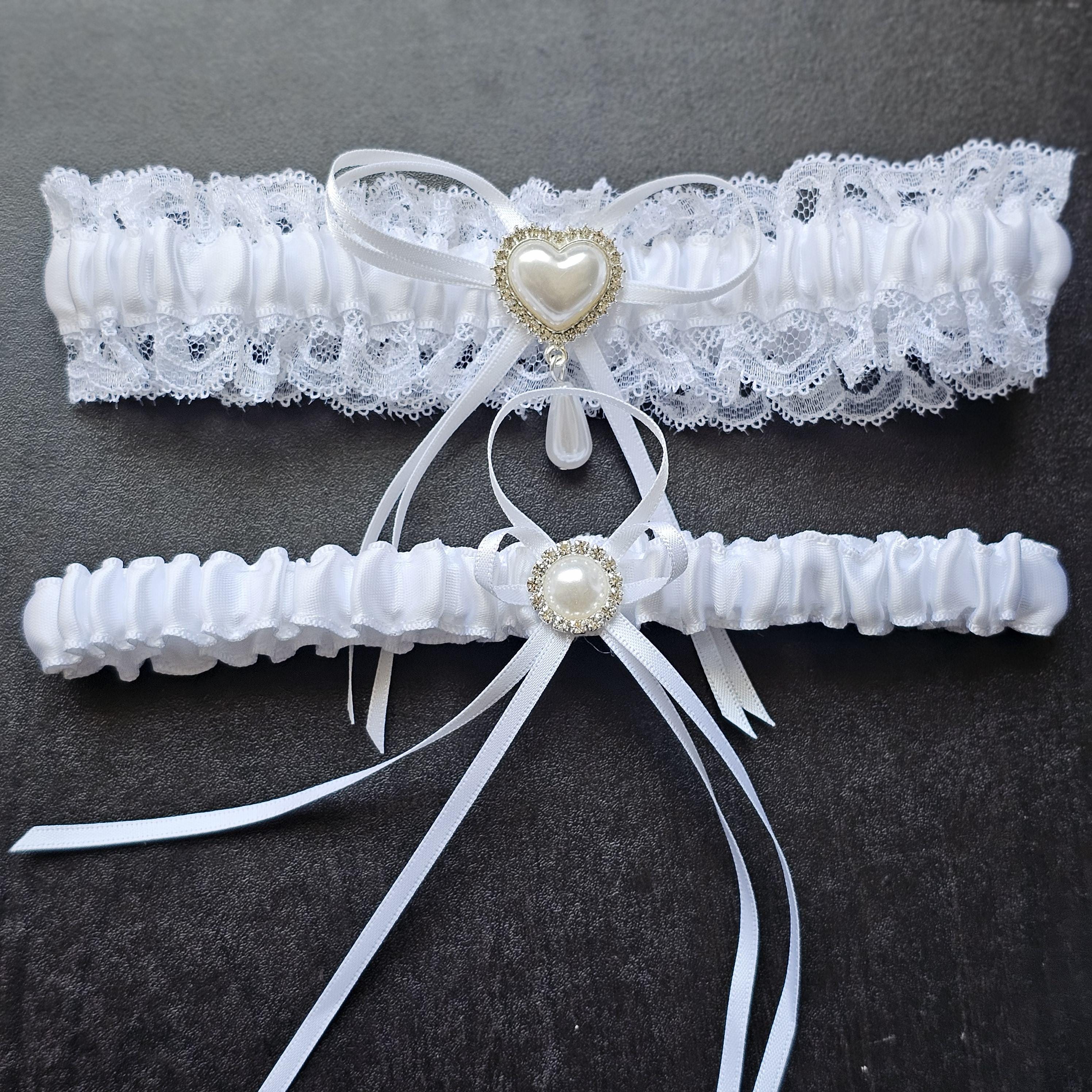 Black White Satin Garter Belt - Etsy