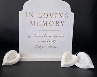 In Loving Memory Wedding Sign | Memorial Table Sign for Deceased Loved Ones | Elegant Acrylic Wedding Remembrance Sign