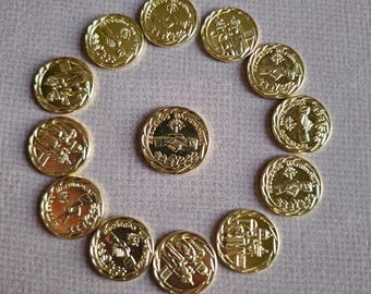 13pcs Gold Wedding Unity Coins for Arras de Boda, Unity Coins, Wedding Gift Filipino and Hispanic Wedding Tradition